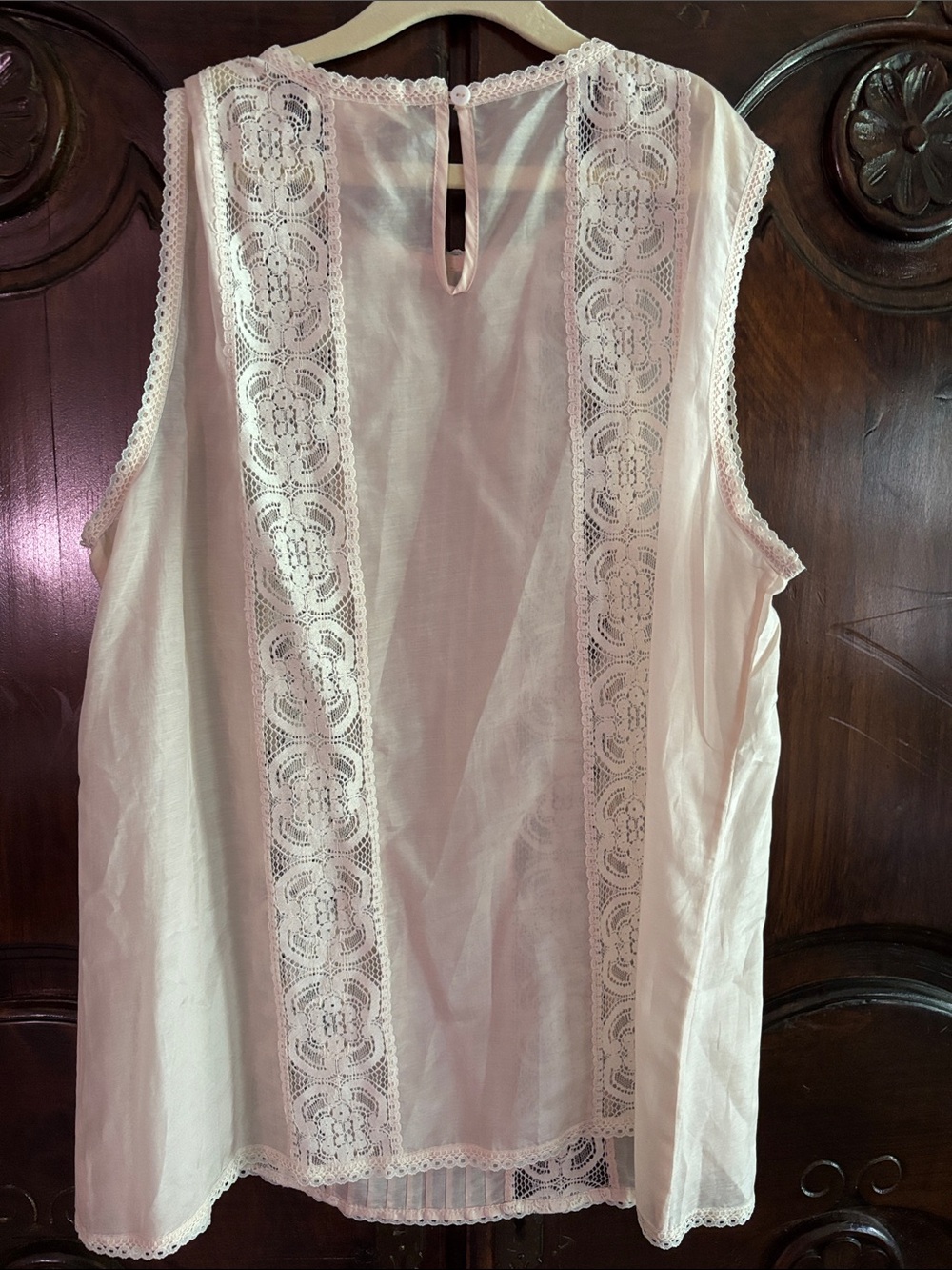 Sundance Sandrae Lace-Trim Pintuck Camisole Pale Light Pink - Picture 3 of 4